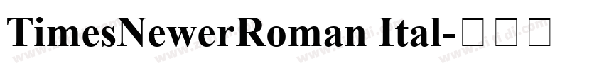 TimesNewerRoman Ital字体转换